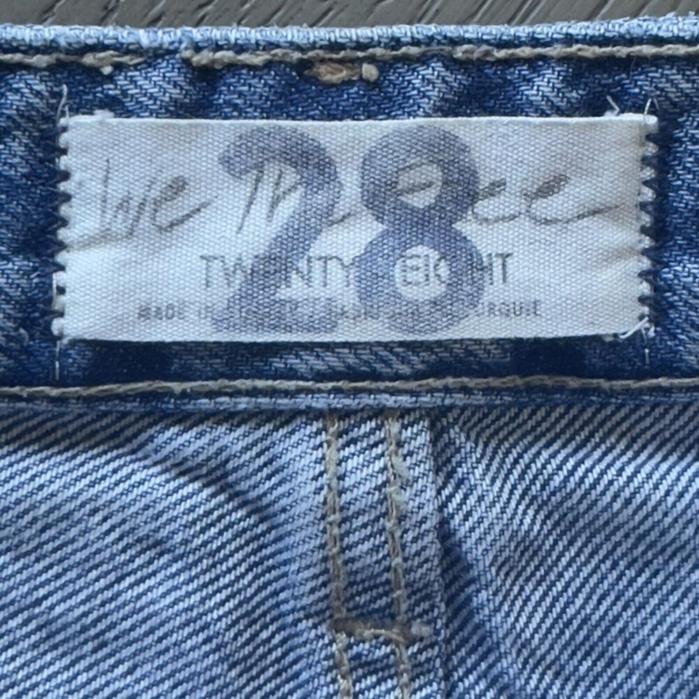 Free People We The Free Jean Shorts Cut Off Distressed Button Fly Size 31"W Y2k - Picture 7 of 9